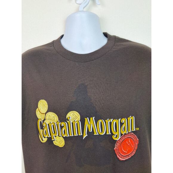 Official Captain Morgan Spiced Rum Find Treasure Brown Tshirt Size Large - Picture 3 of 6